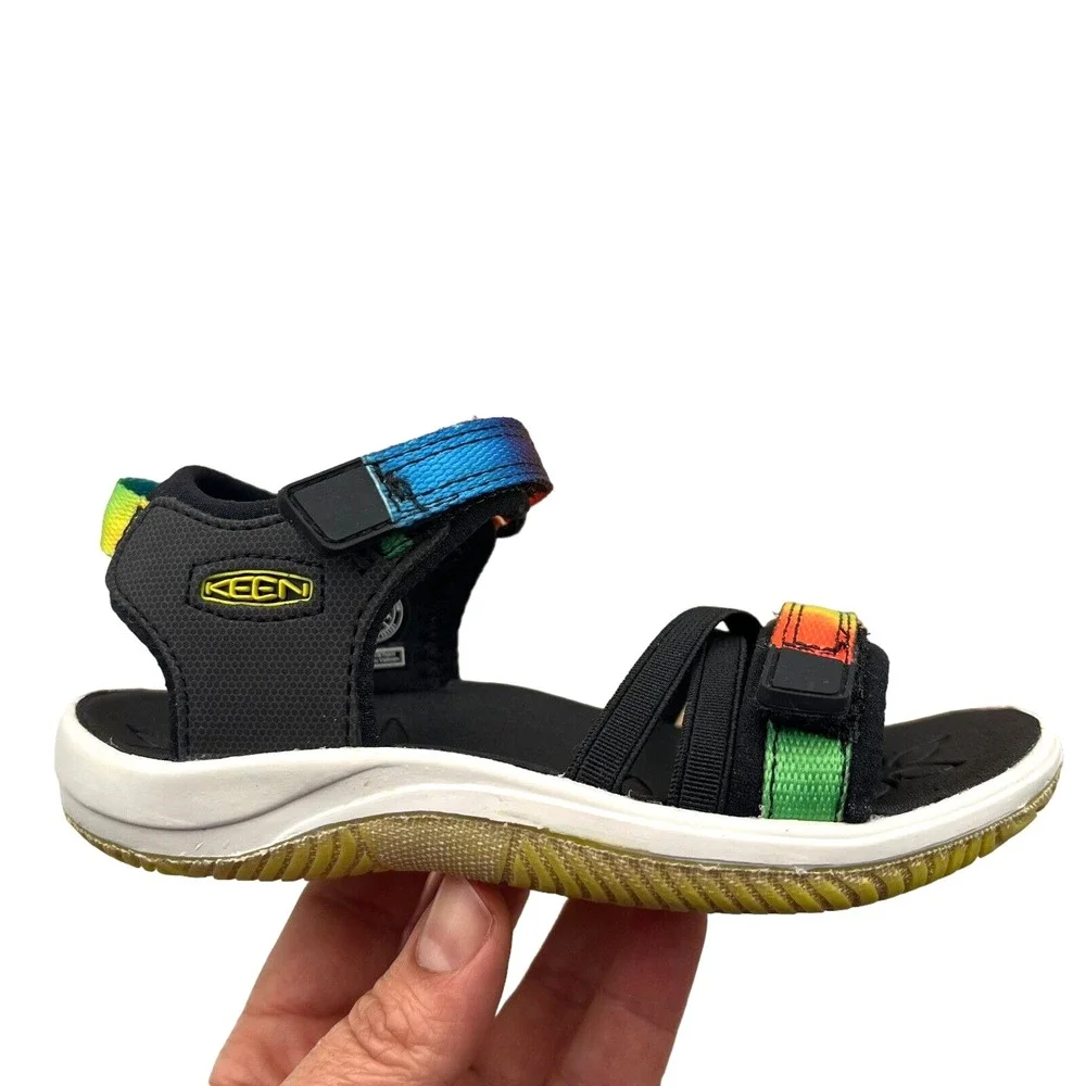 Keen Toddler Girls‎ Outdoor Sandals Size 8 Black-Multi Adjustable Water Friendly